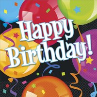 Servetter - Happy birthday balloons 20 st