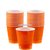 Orange plastmuggar - 266 ml - 20 st