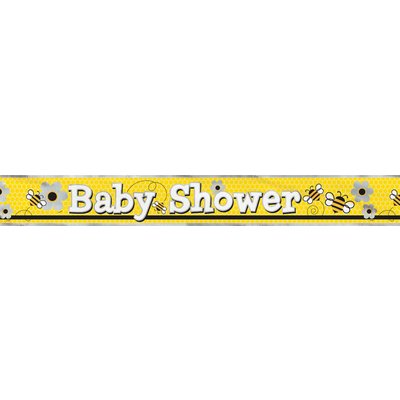 Baby shower busy bees foliebanderoll - 3.7 m