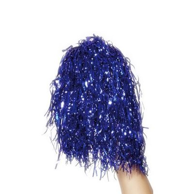 Extra stor metallisk pompom bl