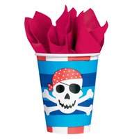 Pappersmuggar piratskatt 266ml - 8 st