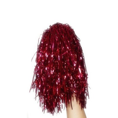 Extra stor metallisk pompom rd