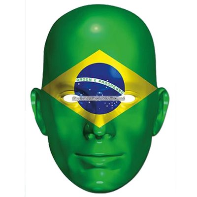 Ansiktsmask brasilianska flaggan