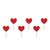 Cupcake toppers - Hjrtformade 6 st