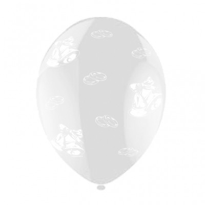 Brllopsballonger - transparenta - 36 cm latex - 25 st
