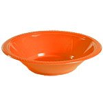 Orange djupa plasttallrikar 355 ml - 20 st