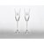 Champagneglas med vit spets och rosor - 2 st