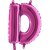 Bokstavsballong - D Rosa 35 cm