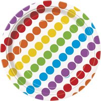 Assietter - Rainbow birthday - 18 cm 8 st Assietter - Rainbow birthday - 18 cm 8 st