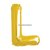 Bokstaven L-ballong guldf'ärgad - av folie 41 cm