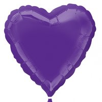 Folieballong - Hjärta Lila 45 cm