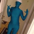 En blind smurf ? Second skin-dräkt - blå
