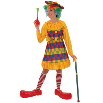Clown tjej maskeraddrkt