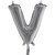 Bokstavsballong - V Silver 35 cm