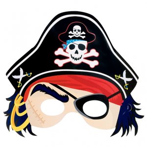 Piratmask med hatt