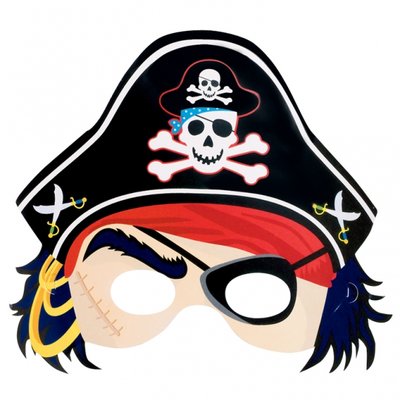 Piratmask med hatt