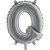 Bokstavsballong - Q Silver 35 cm