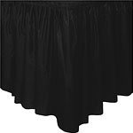 Jet svart bordskjol i plast - 73cm x 426cm Jet svart bordskjol i plast - 73cm x 426cm