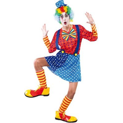 Bl clown maskeraddrkt - Onesize