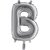 Bokstavsballong - B Silver 35 cm