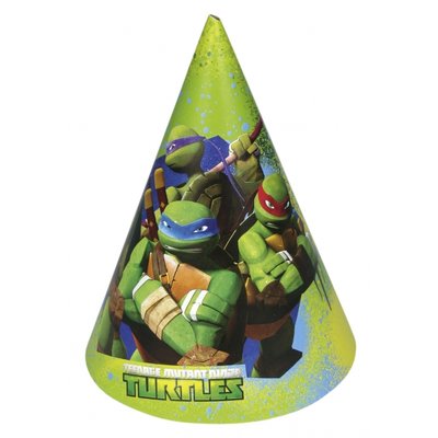 Ninja Turtles partyhattar - 6 st