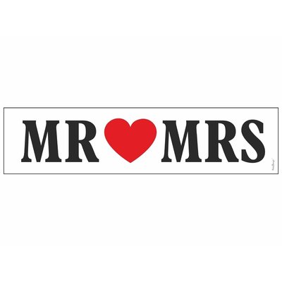 Nummerplt - Mr & Mrs 50 x 11,5 cm