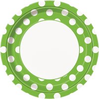 Grn prickiga papperstallrikar - 23cm - 8 st