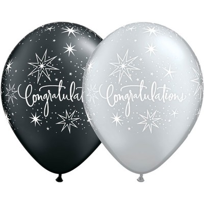 Grattis! Elegant designade ballonger - 28 cm latex - 25 st