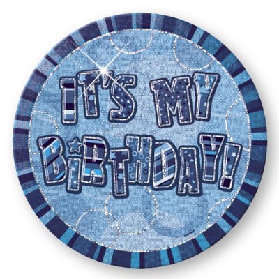 It\\\'s My Birthday fdelsedagsknapp - bl - 15 cm