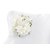 Kudde fr vigselringar - Vit med vita blommor 16 cm