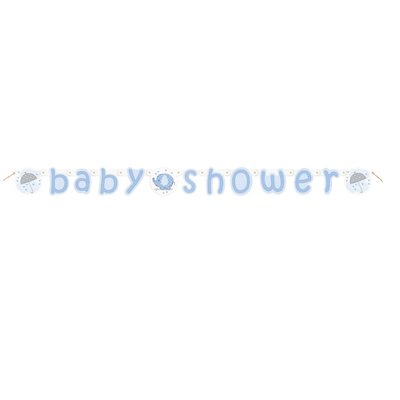 Banderoll - Baby shower blå 2,2m