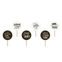 Cupcake toppers - Sweet love 6 st