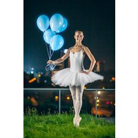 LED-Ballonger Runda Bl 30 cm 5-pack