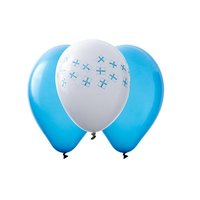 Latexballonger - Blå & Vita med finska flaggor 10-pack