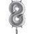 Ballongsiffra - Åtta Silver 35 cm