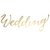 Banderoll - Wedding guldig 16,5 x 45 cm