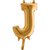 Bokstavsballong - J Guld 35 cm