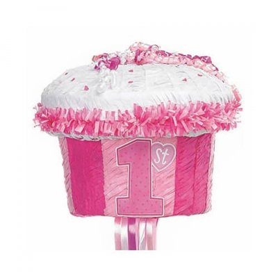 Rosa 1-rs fdelsedags muffins/cupcake pinata