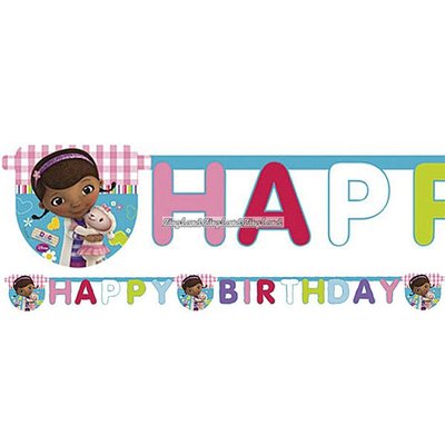 Fdelsedagsbanderoll McStuffins - 1,8m