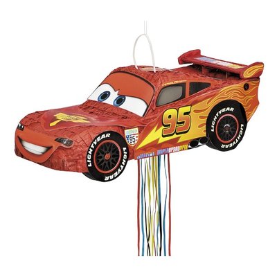 Disney bilar - Blixten McQueen pinata med dragsnren