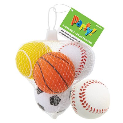 Sportbollar leksak i skumplast - 4 st