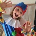 Jättefin! Clownen bubbles maskeraddräkt barn