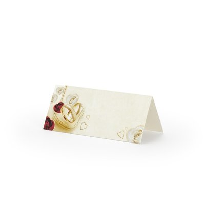 Placeringskort - Grddfrgat med rosor 25 st