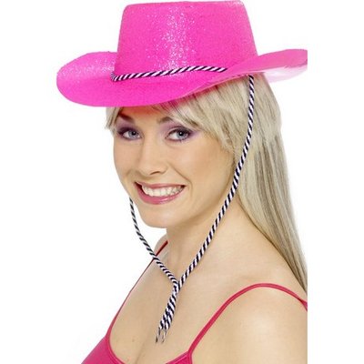 Cowboyhatt neonrosa