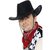 Cowboyhatt svart mocka look
