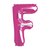 Bokstaven F-ballong magenta - av folie 41 cm