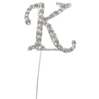 Tårtdekoration med diamanter bokstaven K